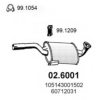 ALFA 105143001502 Middle Silencer